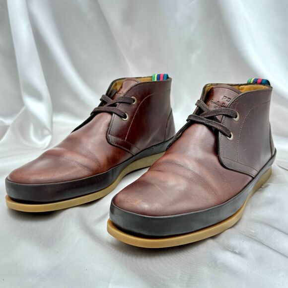 Paul Smith Cleon Brown Leather Men’s Size 7 Lace Up Chukka Boots 15179 main image 5